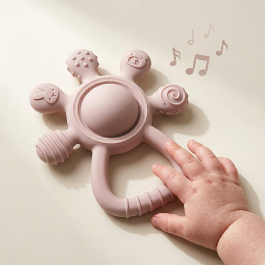 Sensory Teething Rattle - 3-in-1 Relief from the First Tooth